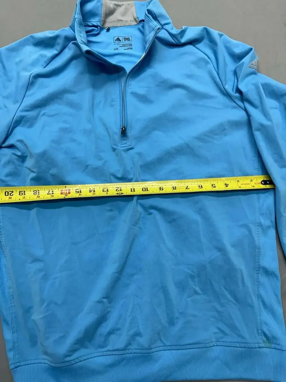 Adidas Golf Light Blue 1/4 Zip Pullover Men's Size L